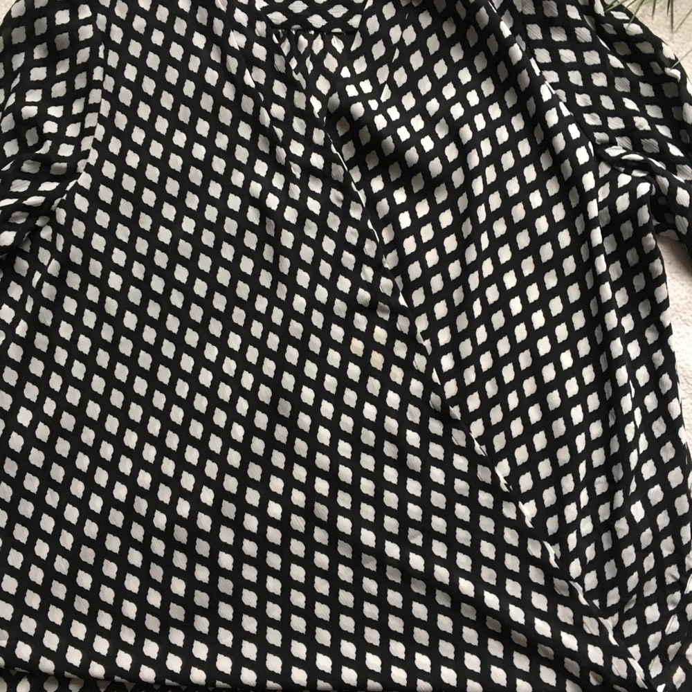 Whbm criss cross draped sheer wrap top - Picture 3 of 8